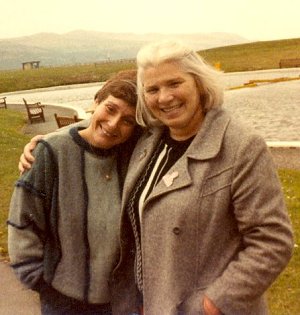 Lizzie with her friend Sara Grey