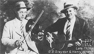 Henry Whitter, right, who recorded George Collins.