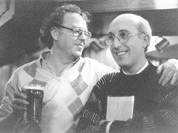 Keith with John Howson, Sheffield, November 1987.  Photo by Derek Schofield.