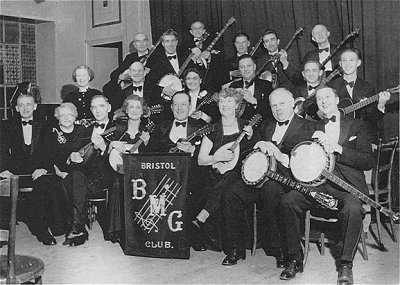 Bristol BMG club band 1954. Ray is in the back row, second from the right. Photo courtesy Alan Quirk