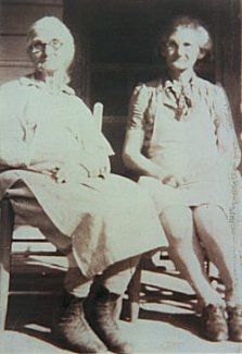 Mrs Dora Mae Shelton (right) with her mother, Mrs Linnie Shelton